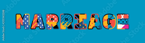 Marriage Concept Word Art Illustration