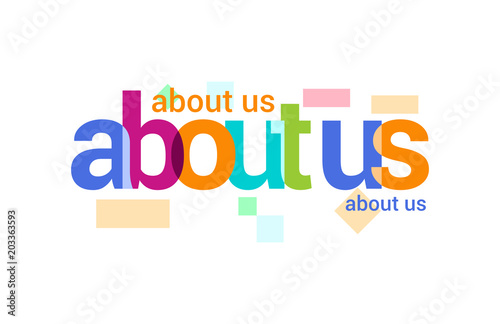 About Us  Overlapping vector Letter Design