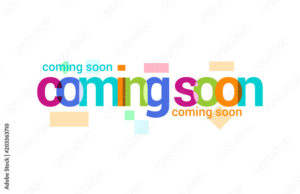 Coming Soon Overlapping vector Letter Design Coming Soon Overlapping vector Letter Design