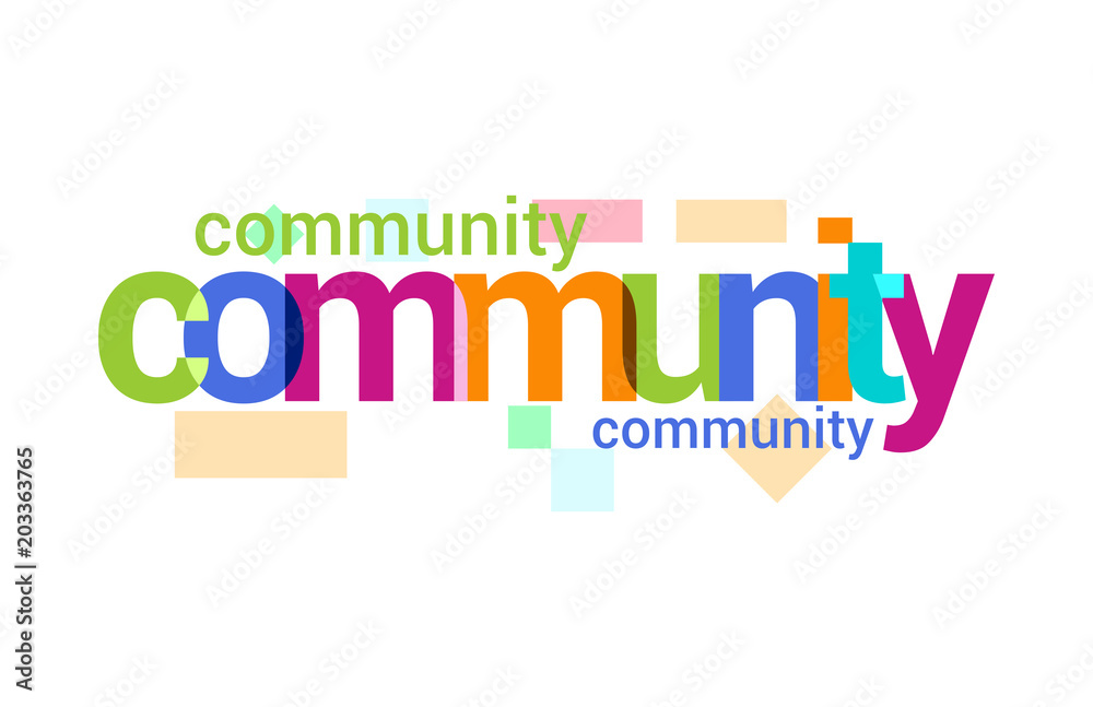 Community Overlapping vector Letter Design