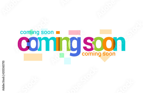 Coming Soon Overlapping vector Letter Design