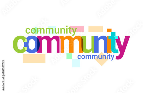 Community Overlapping vector Letter Design