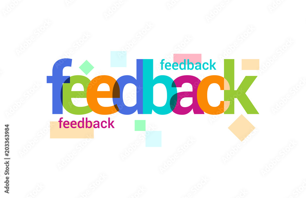 Feedback Overlapping vector Letter Design Feedback Overlapping vector Letter Design