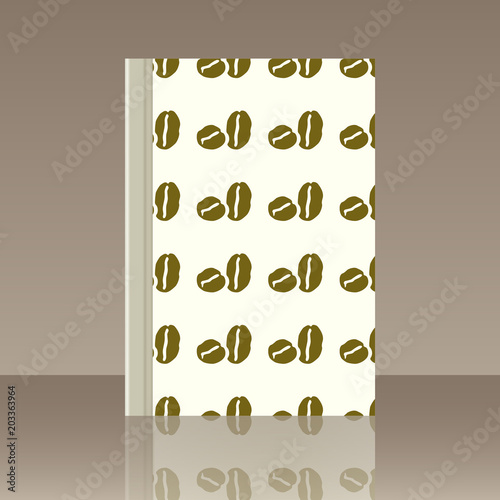 Coffee and Book. Realistic image of the object