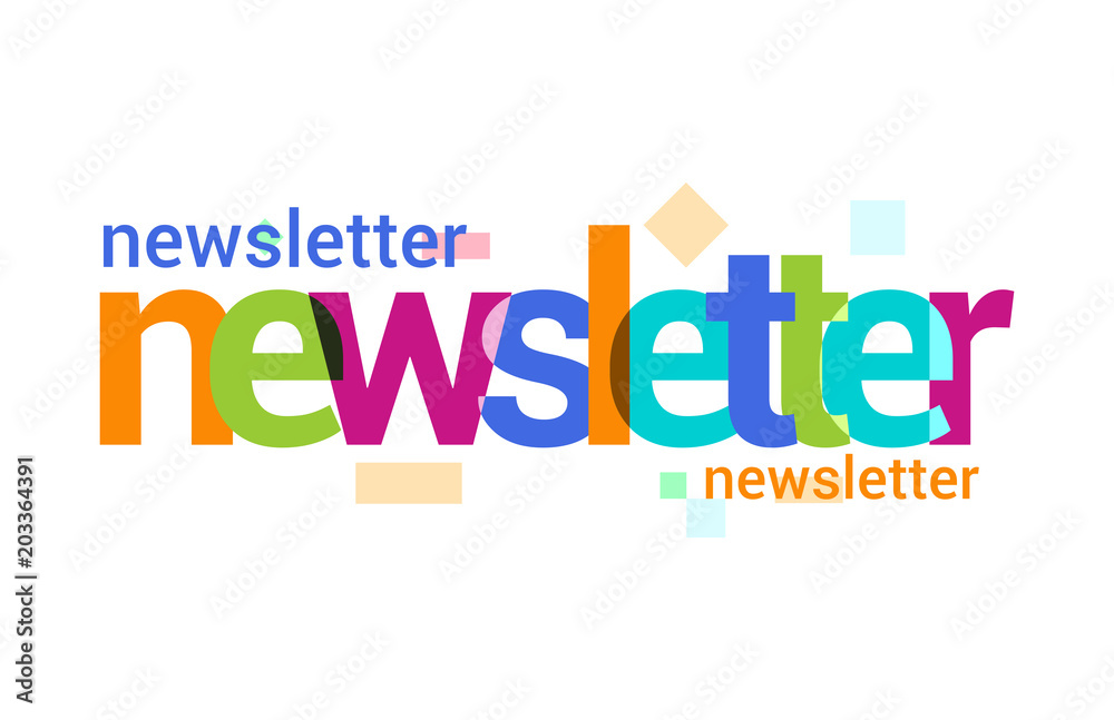 Newsletter, Overlapping vector Letter Design