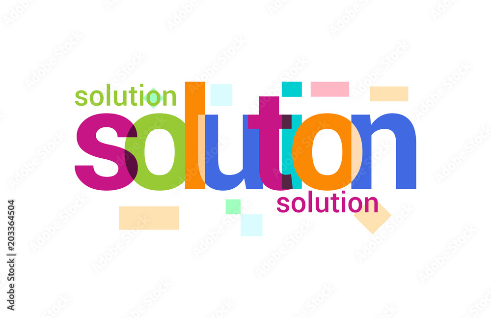 Solution Overlapping vector Letter Design Solution Overlapping vector Letter Design