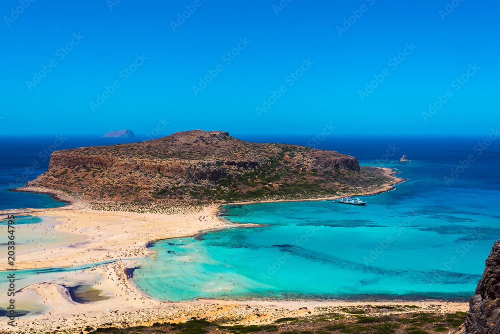 Balos lagoon on Crete island, Greece.