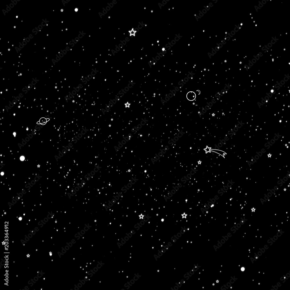Space Doodle Comet and Planets Space Doodle Comet and Planets