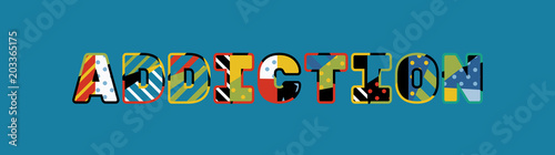 Addiction Concept Word Art Illustration