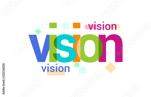 Vision Overlapping vector Letter Design