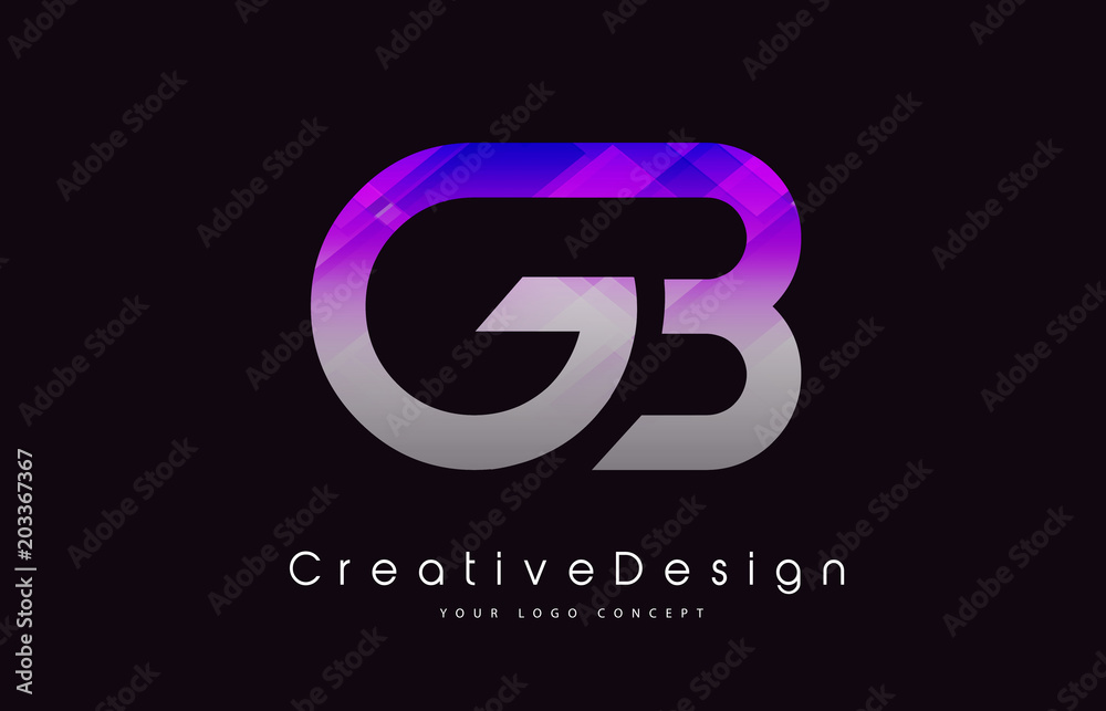GB Letter Logo Design. Purple Texture Creative Icon Modern Letters Vector Logo. GB Letter Logo Design. Purple Texture Creative Icon Modern Letters Vector Logo.