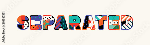 Separated Concept Word Art Illustration