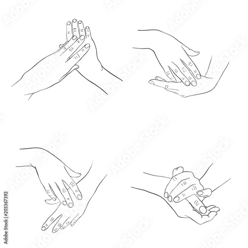 female hands applying cream