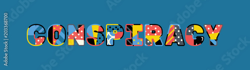 Conspiracy Concept Word Art Illustration