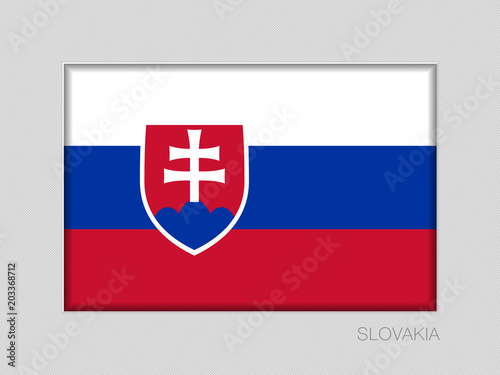 Free Download Flag of Slovakia. National Ensign Aspect Ratio 2 to 3 on Gray - GFXLoad