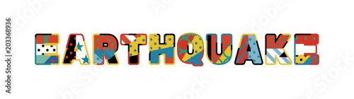 Earthquake Concept Word Art Illustration