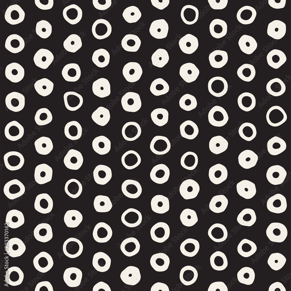Hand drawn black and white ink abstract seamless pattern. Vector stylish grunge texture. Monochrome geometric scattered shapes Hand drawn black and white ink abstract seamless pattern. Vector stylish grunge texture. Monochrome geometric scattered shapes