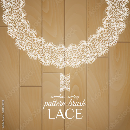 Vector seamless pattern brush lace