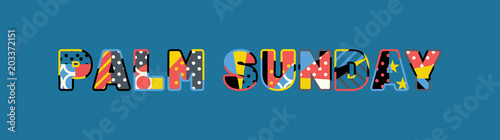 Palm Sunday Concept Word Art Illustration