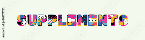 Supplements Concept Word Art Illustration
