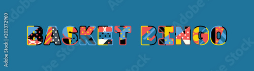 Basket Bingo Concept Word Art Illustration