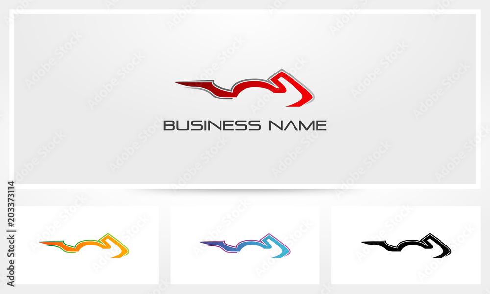 Fototapeta premium Logo Sportbike Silhouette