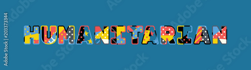 Humanitarian Concept Word Art Illustration