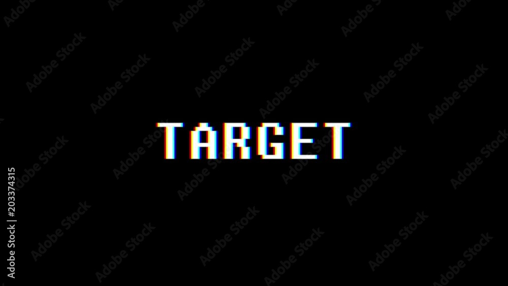 retro videogame TARGET word text computer old tv glitch interference noise screen animation seamless loop New quality universal vintage motion dynamic animated background colorful joyful video m retro videogame TARGET word text computer old tv glitch interference noise screen animation seamless loop New quality universal vintage motion dynamic animated background colorful joyful video m