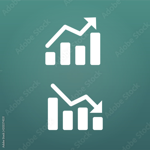 White up and down Graph Ico...