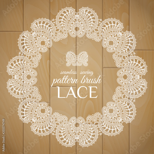 Vector seamless pattern brush lace