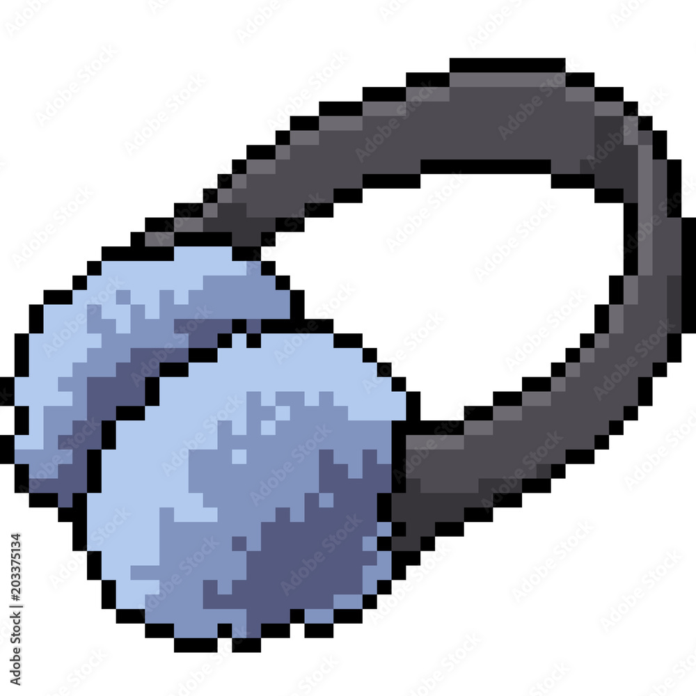 vector pixel art earmuff vector pixel art earmuff
