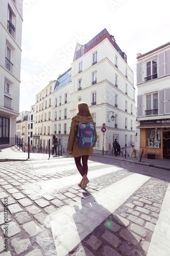girl is walks around Montmartre © Sergii Mostovyi