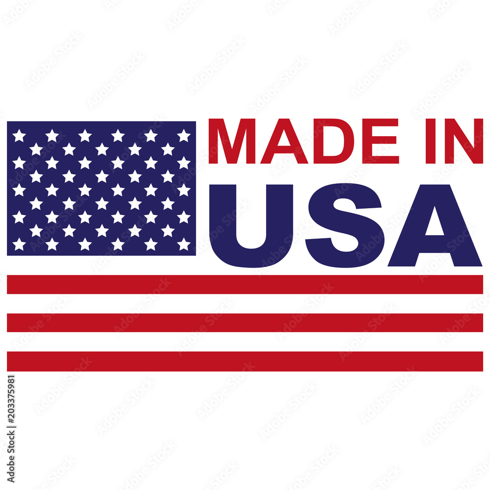 Made in USA with flag icon Made in USA with flag icon