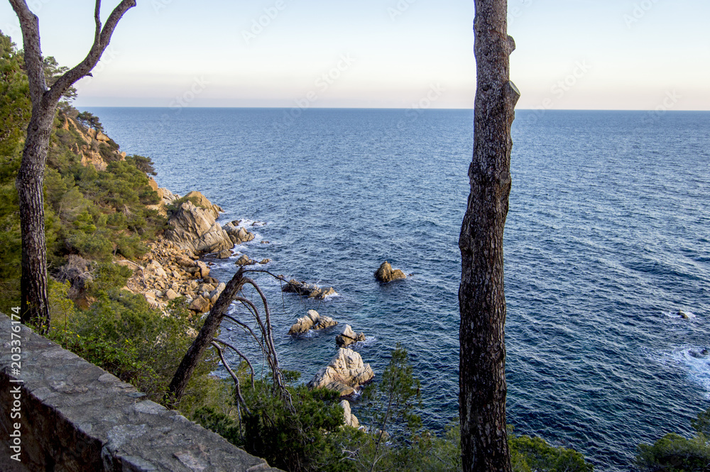 view of the Mediterranean Sea from a height