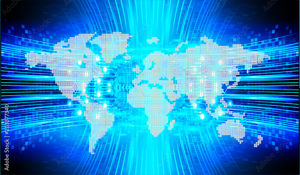 Safety concept, Closed Padlock on digital background, cyber security, Blue abstract hi speed internet technology background illustration. key vector, world map Safety concept, Closed Padlock on digital background, cyber security, Blue abstract hi speed internet technology background illustration. key vector, world map