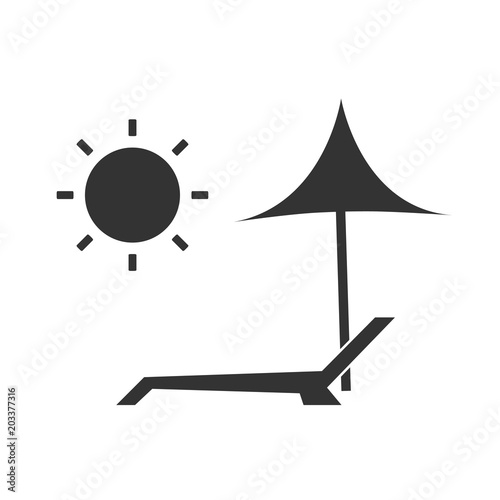 Beach icon vector. Beach style design. vector illustration