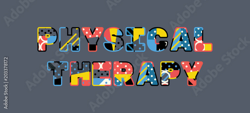 Physical Therapy Concept Word Art Illustration