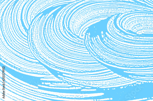 Natural soap texture. Amazing light blue foam trace background. Artistic curious soap suds. Cleanliness, cleanness, purity concept. Vector illustration.