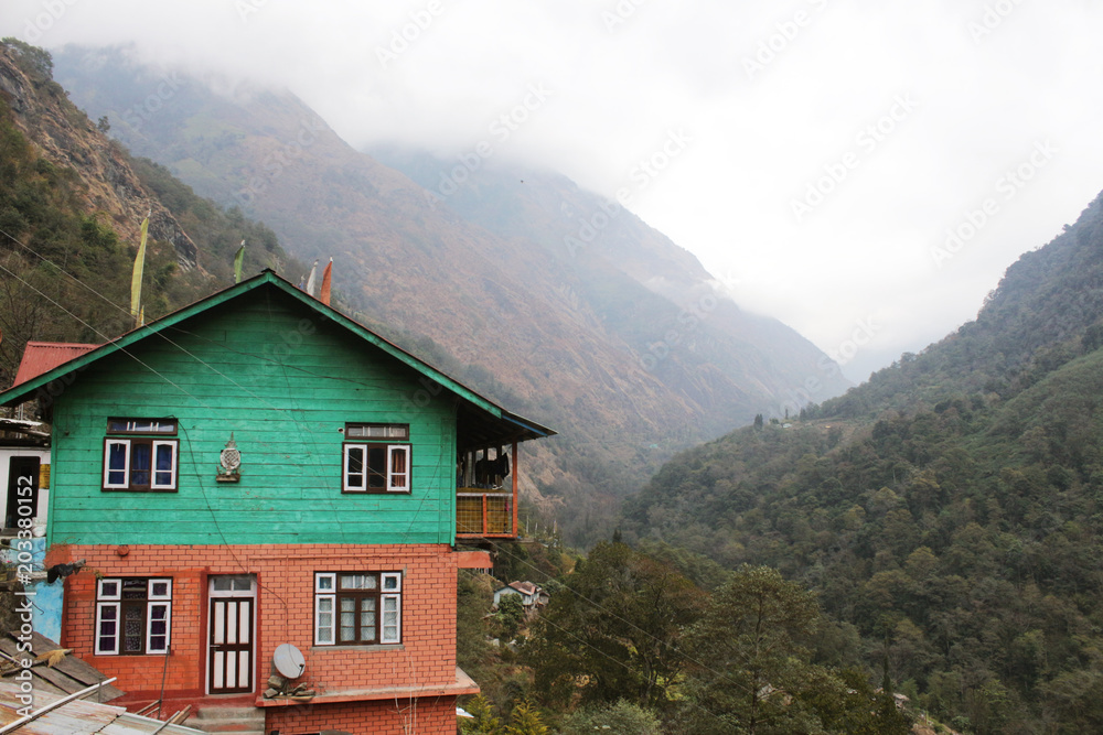 A wood house in gangtok