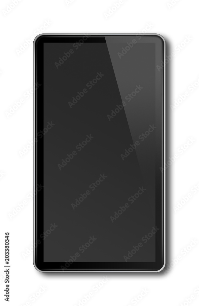 Black smartphone, digital tablet pc template isolated on white Black smartphone, digital tablet pc template isolated on white