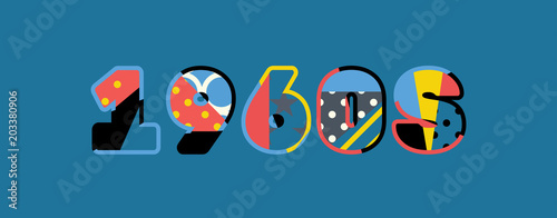 1960s Concept Word Art Illustration