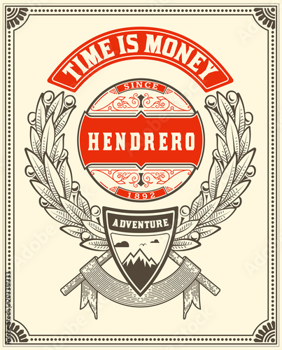 Adventure badge design.All items in layers