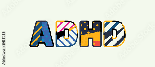 ADHD Concept Word Art Illustration