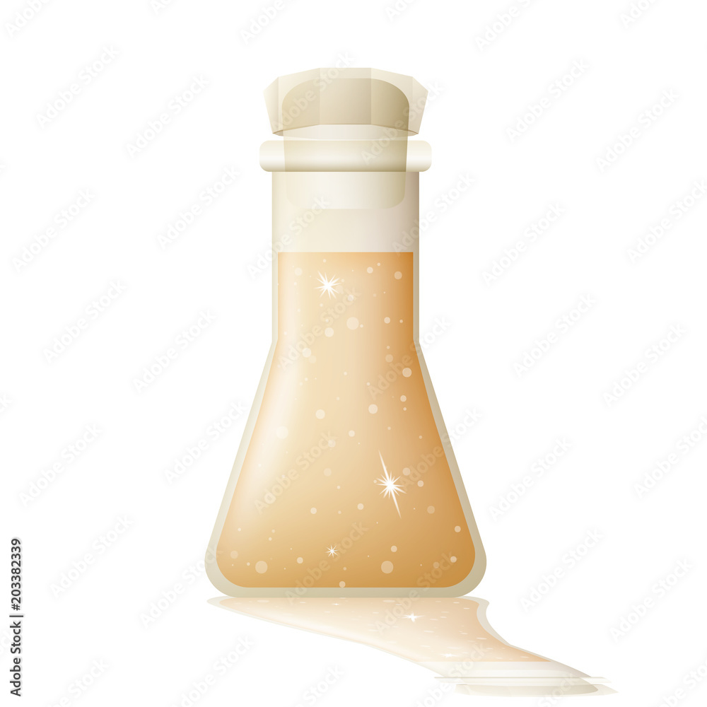 Magic potion in a flask. The venom of the magician. Vector illustration. Stock Vector Adobe Stock