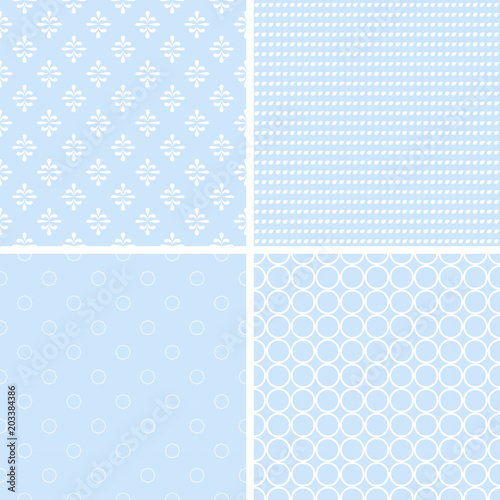 Vintage different vector seamless patterns.