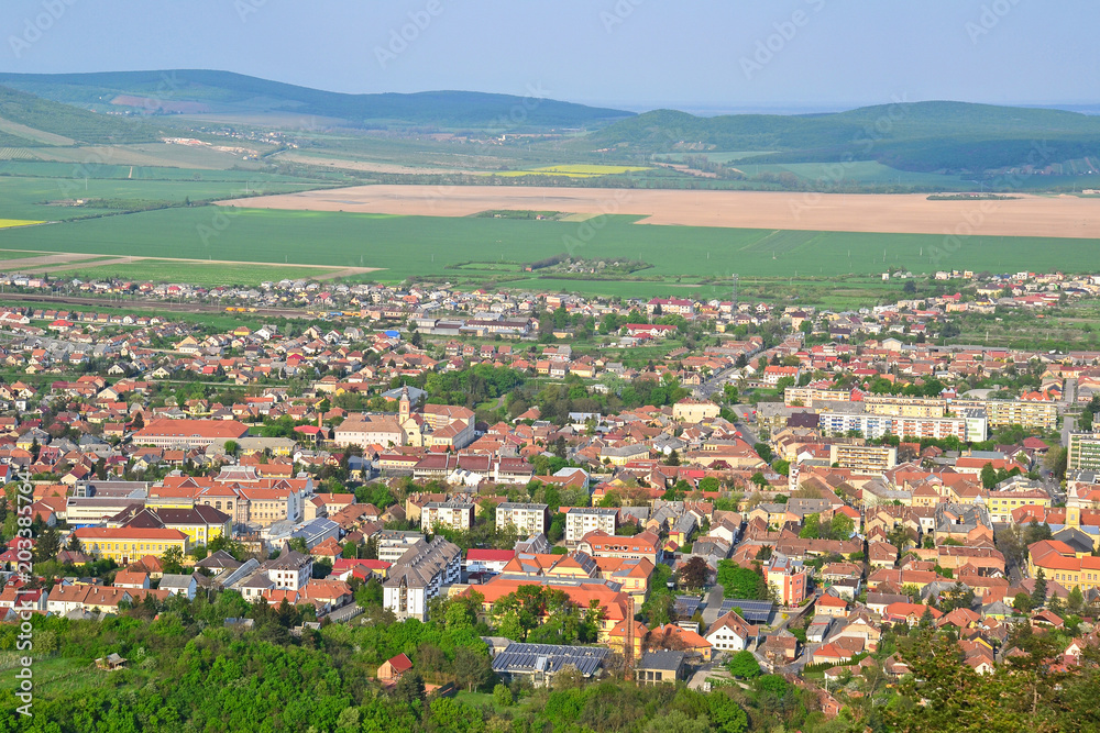 View of Sarospatak city, Hungary.