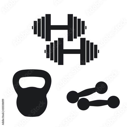 Vector illustration dumbbells icon