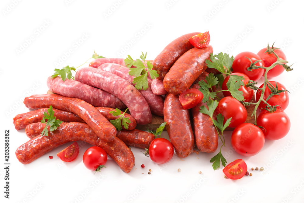 assorted raw sausage for barbecue assorted raw sausage for barbecue
