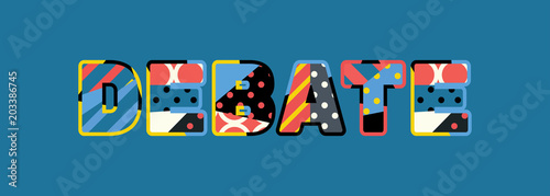 Debate Concept Word Art Illustration