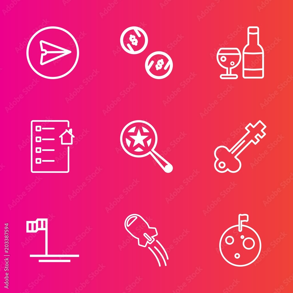 Premium set with outline vector icons. Such as alcohol, ocean, mexico, house, contract, smartphone, technology, beach, red, blue, business, email, finance, glass, money, phone, find, old, key, planet Premium set with outline vector icons. Such as alcohol, ocean, mexico, house, contract, smartphone, technology, beach, red, blue, business, email, finance, glass, money, phone, find, old, key, planet
